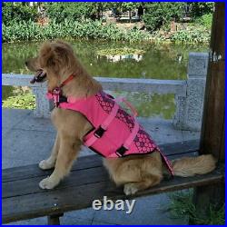2Pcs Adjustable Pet Dog Life Jacket Swimming Suit Flotation Vest with Handle