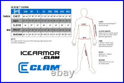 Clam Outdoors Ice Armor Rise Black (Blue Zippers) Float Bibs CHOOSE YOUR SIZE