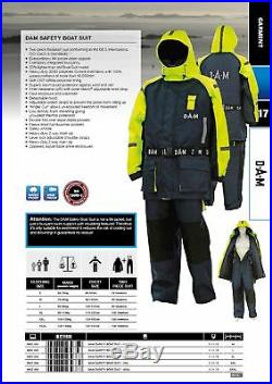 D. A. M SAFETY BOAT SUIT Floatation Fishing Suit L XXL Various Sizes