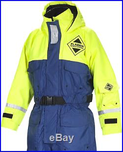 FLADEN RESCUE SYSTEM One Piece Blue and Yellow SCANDIA Flotation Suit and