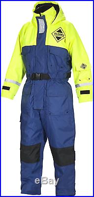 FLADEN RESCUE SYSTEM One Piece Blue and Yellow SCANDIA Flotation Suit and