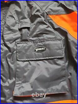 Fish Eagle 2 Piece Floatation Suit 2012 Grey Orange Hi-Vis Mens Size XXXXL 4XL