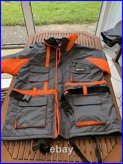 Fisheagle Grey/Orange Thermal Floatation Suit Jacket And Trousers XXXL Used Once