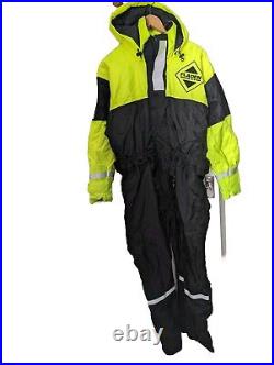 Fladen 1pc Rescue System Flotation Suit Black/Yellow