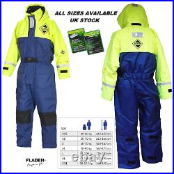 Fladen Floatation Suit 1 Pc Offshore Suit Immersion Fishing Sailing LARGE