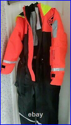 Fladen Flotation Suit One Piece Rescue System Black/Orange large