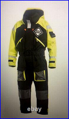 Fladen Flotation Suit One Piece Rescue System Black/Yellow Medium. New With Tags