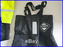 Fladen Flotation Suit Two Piece Rescue System Black/Yellow. Size L RRP £185.00