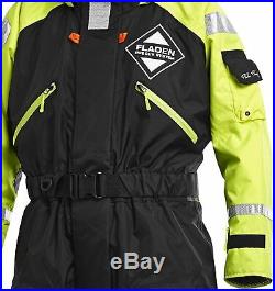 Fladen Flotation Suit XXL Rescue System Black/Yellow 1-Piece Fishing Sailing