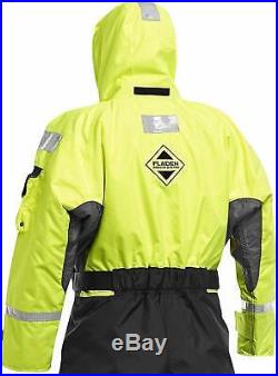 Fladen Flotation Suit XXL Rescue System Black/Yellow 1-Piece Fishing Sailing