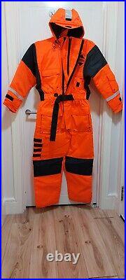 Fladen Flotation Suit, orange, whistle, waterproof, pockets, visibility good, M