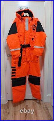 Fladen Flotation Suit, orange, whistle, waterproof, pockets, visibility good, M