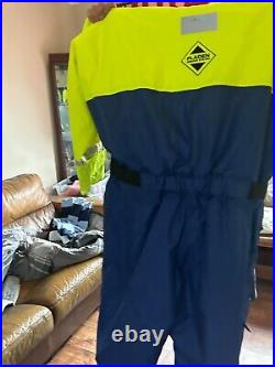 Fladen Rescue Flotation System Suit 845, Blue Yellow, Medium, Floatation Suit