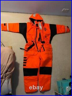 Fladen Rescue System flotation suit XL NEW Unisex Orange