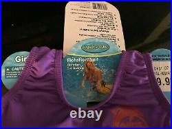 Girl's Purple Sand N Sun Brand One Piece Swim Flotation Suit Size Medium 2-4