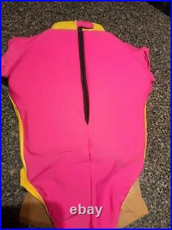 Girls Body Glove Pink Swim Suit Sz Large Rash Guard Floatation Trainer Learn to