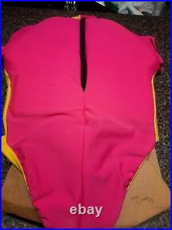 Girls Body Glove Pink Swim Suit Sz Large Rash Guard Floatation Trainer Learn to