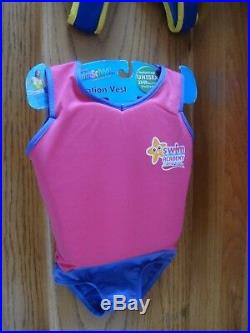 Lot of 2 Swim School Flotation Trainer Vest & Suit Med/Large 33-55 lbs 22Chest