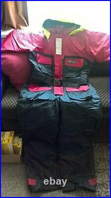 Mullion North Sea 1- piece Flotation Suit, red/black, size M