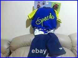 NEW Speedo Kids Royal/Lime Uv 2-piece Flotation Suit Size M/L for age 2-4