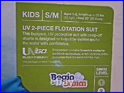 NEW Speedo Kids Surf UV 2-piece Flotation Suit (Size S/M) Age 1-2 (15 kgs)