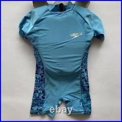 New Speedo Youth Blue Polywog Flotation Suit Size M 33-45 lbs UV Protection