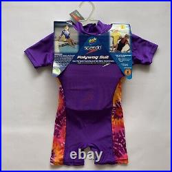 New Speedo Youth Purple Polywog Flotation Suit Size M 33-45 lbs UV Protection