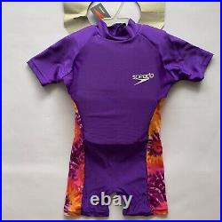 New Speedo Youth Purple Polywog Flotation Suit Size M 33-45 lbs UV Protection