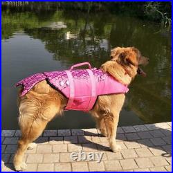 Set of 2 Durable Pet Dog Life Jacket Swimming Suit Flotation Vest Clothes