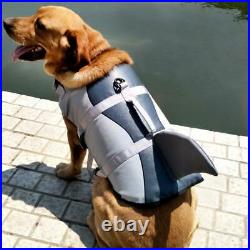 Set of 2 Pets Dog Life Jacket Swimming Suit Flotation Vest with Puller