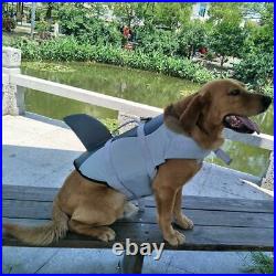 Set of 2 Shark Pets Dog Life Jacket Swimming Suit Flotation Vest Swimsuit