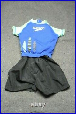 Speedo Kids UV50 2-Piece Flotation Suit Size S/M Blue/Green/Black New