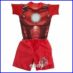 SwimWays Marvel Iron Man Deluxe Float Shorty, M/L (3-4) Pool Floatation Suit