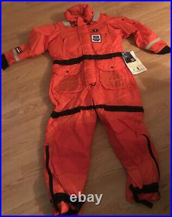 US Coast Guard Mustang Flotation Survival Suit-Type V-PDF with Tags. Size L