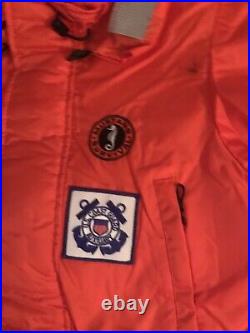 US Coast Guard Mustang Flotation Survival Suit-Type V-PDF with Tags. Size L