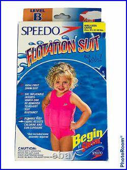 Vintage Speedo Flotation Suit Level B Swim 45-60 Lbs Girls Sz L