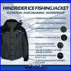 WindRider Ice Fishing Suit Insulated Bibs and Jacket Flotation Tons of